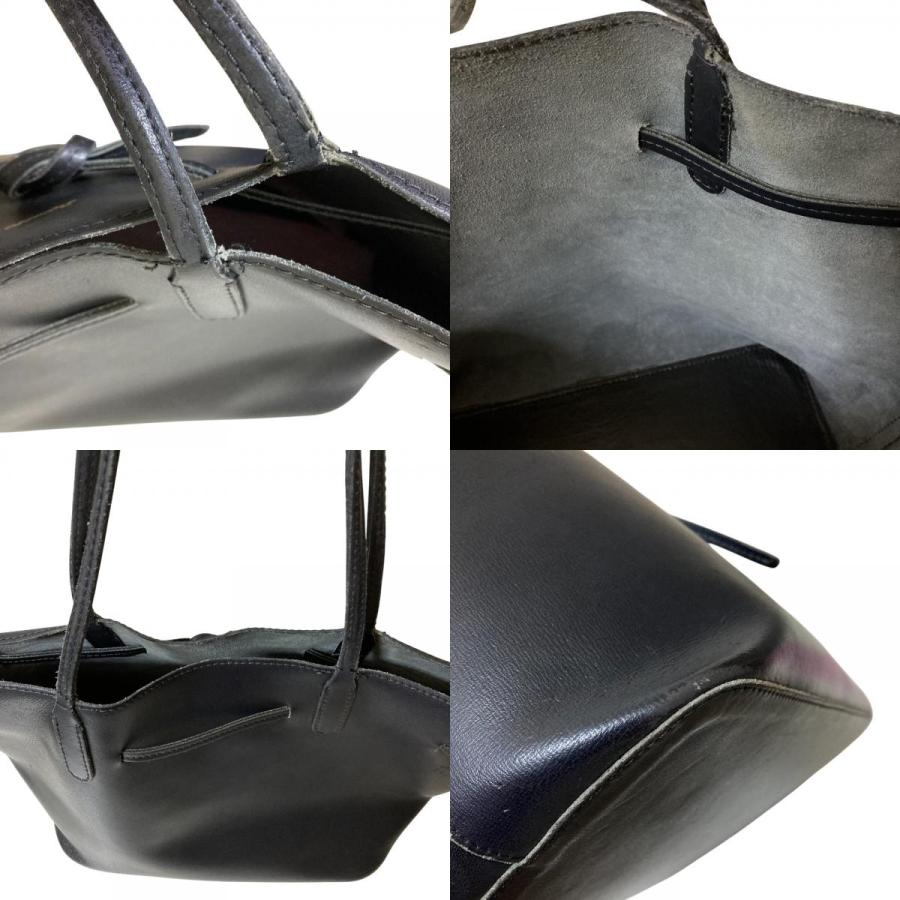 repetto レペット ポーチ付き レザートートバッグ ブラック レディース 古着 中古_9