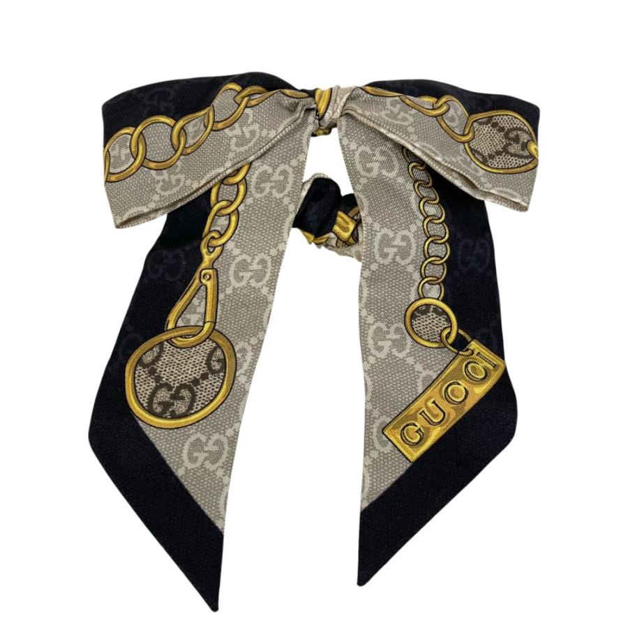 GUCCI（グッチ） 新品同様 シルクジャカード シュシュ ヘア