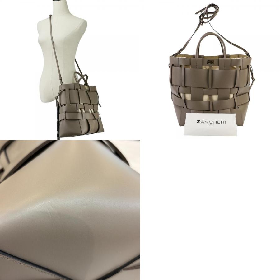Zanchetti（ザンケッティ） 新品同様 WOVEN SHOPPER 編み上げ2way 