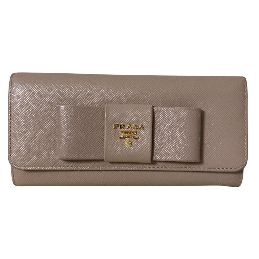 PRADA（プラダ） 良品 サフィアーノレザー リボンモチーフロング