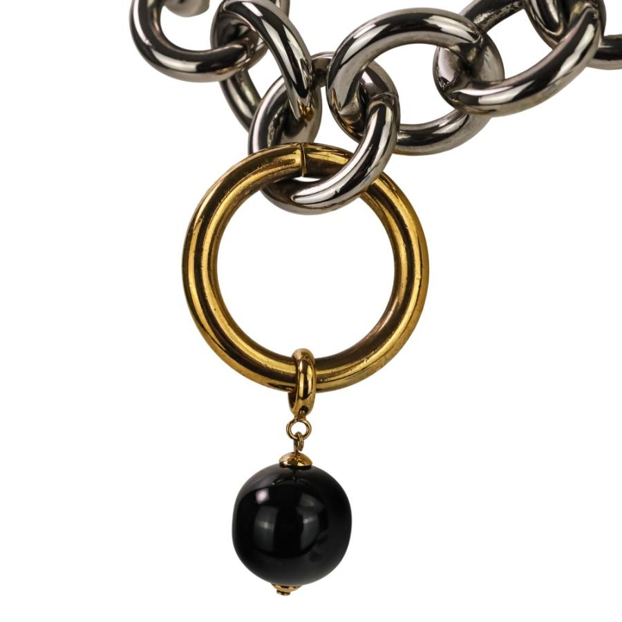 美品 JIL SANDER ジルサンダー Chunky Spherical Charm Choker チャンキーチェーン チョーカー ネックレス シルバーカラー レディース 古着 中古_3