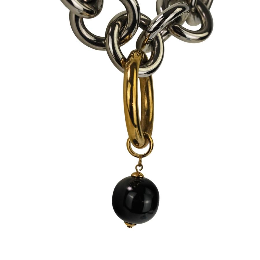 美品 JIL SANDER ジルサンダー Chunky Spherical Charm Choker チャンキーチェーン チョーカー ネックレス シルバーカラー レディース 古着 中古_4