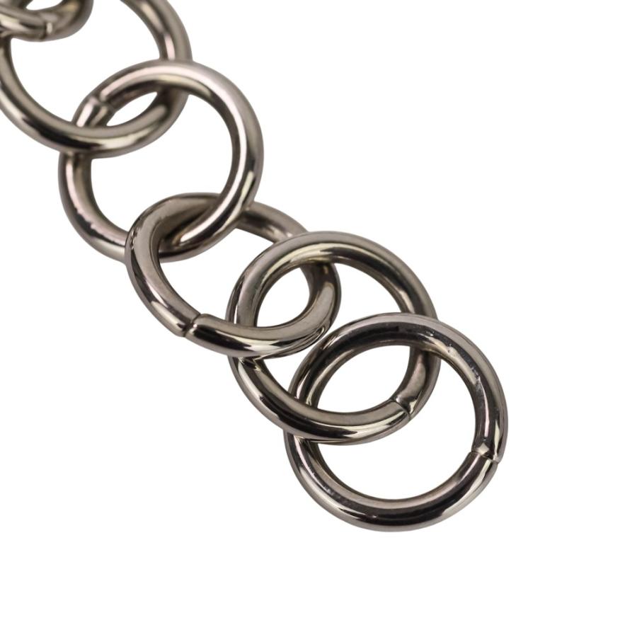美品 JIL SANDER ジルサンダー Chunky Spherical Charm Choker チャンキーチェーン チョーカー ネックレス シルバーカラー レディース 古着 中古_6