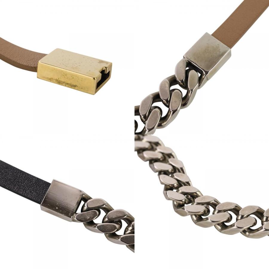 JIL SANDER（ジルサンダー） 良品 チェーン レザーコンビ チョーカー