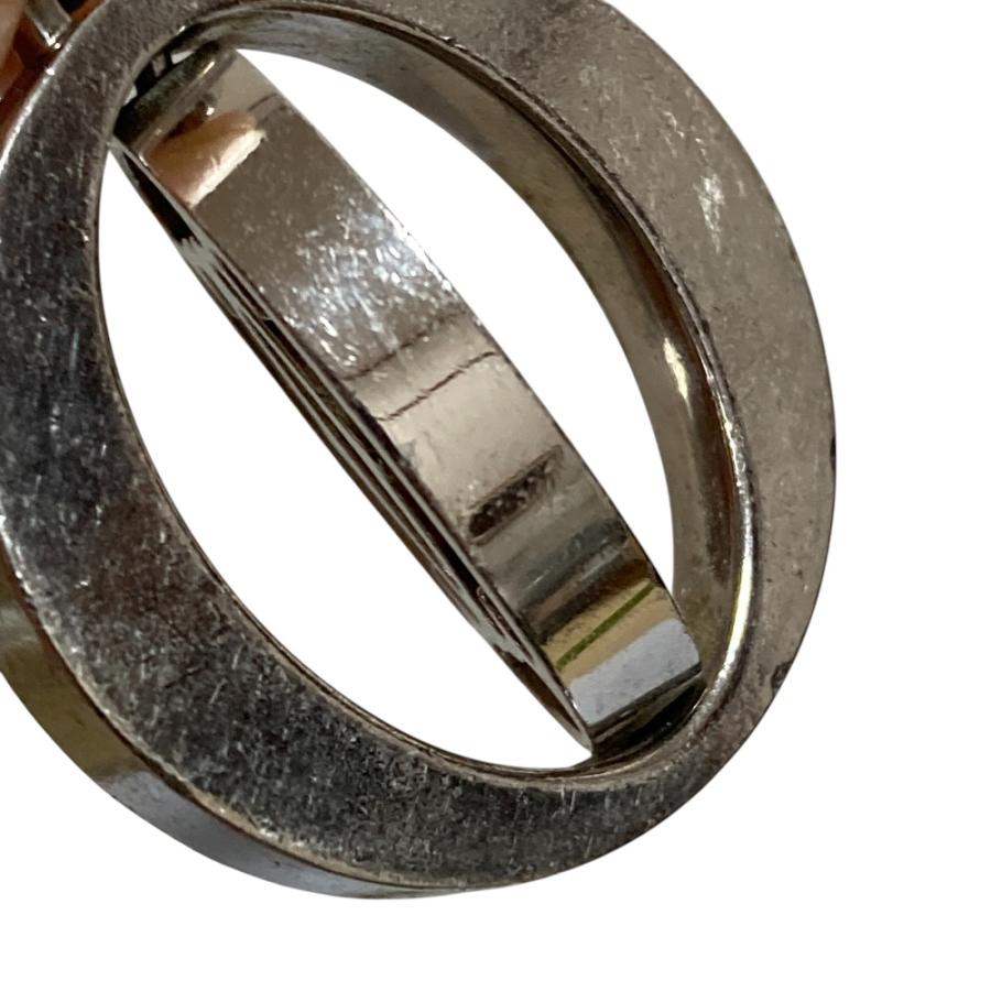 Cartier シルバー 回転式キーホルダー Cartier（カルティエ） ドゥーブルC 回転式キーリング シルバーカラー