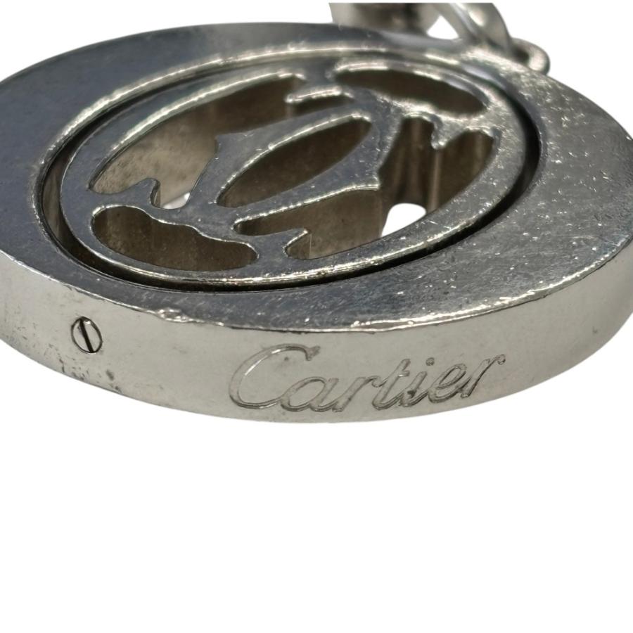Cartier（カルティエ） ドゥーブルC 回転式キーリング シルバーカラー