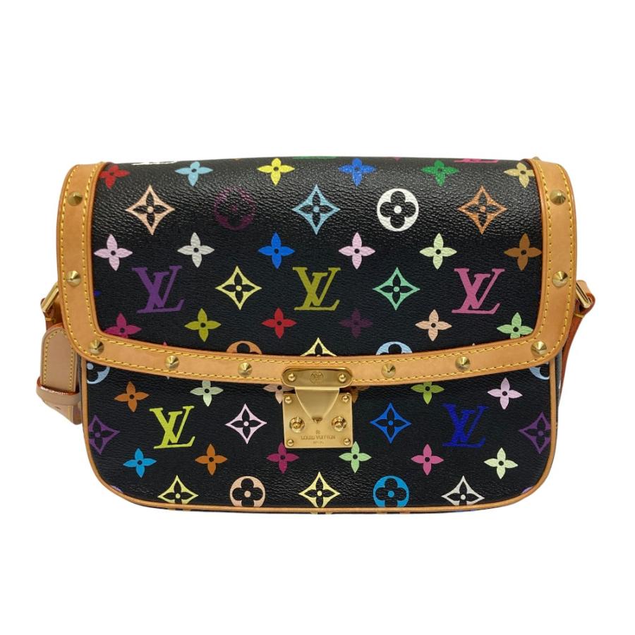 【超美品】ルイヴィトン　マルチカラー　ソローニュ ショルダー バッグ ノワール LOUIS VUITTON（ルイ・ヴィトン） 美品 モノグラムマルチカラー