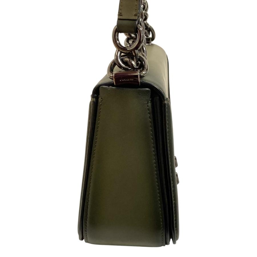 美品 COACH コーチ チェーンショルダー スワッガー25 ショルダーバッグ カーキ レディース 古着 中古 USED COACH（コーチ） 美品 チェーンショルダー スワッガー25 ショルダー