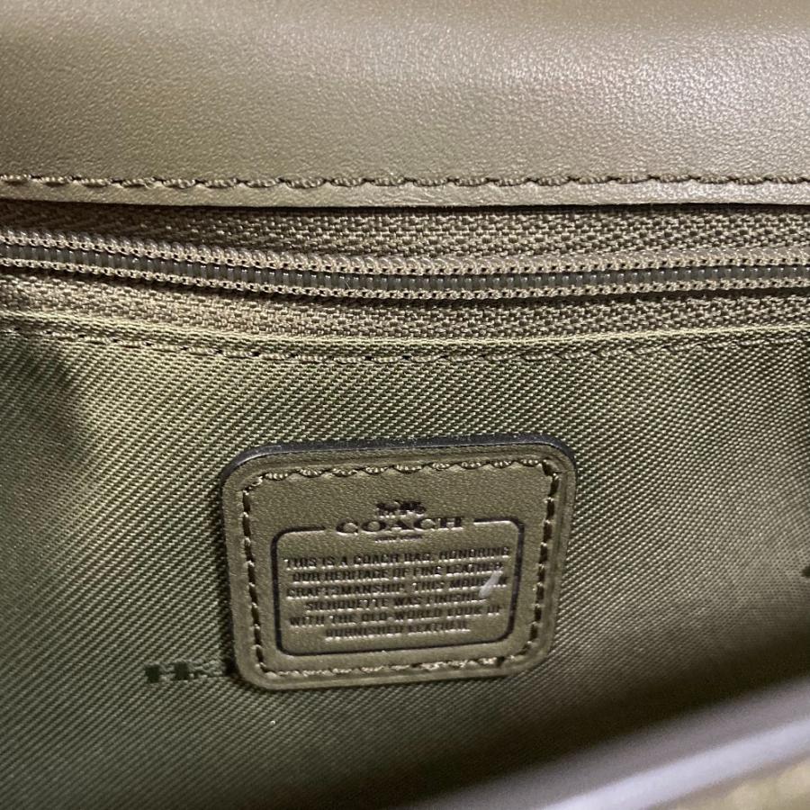 美品 COACH コーチ チェーンショルダー スワッガー25 ショルダーバッグ カーキ レディース 古着 中古 USED COACH（コーチ） 美品 チェーンショルダー スワッガー25 ショルダー