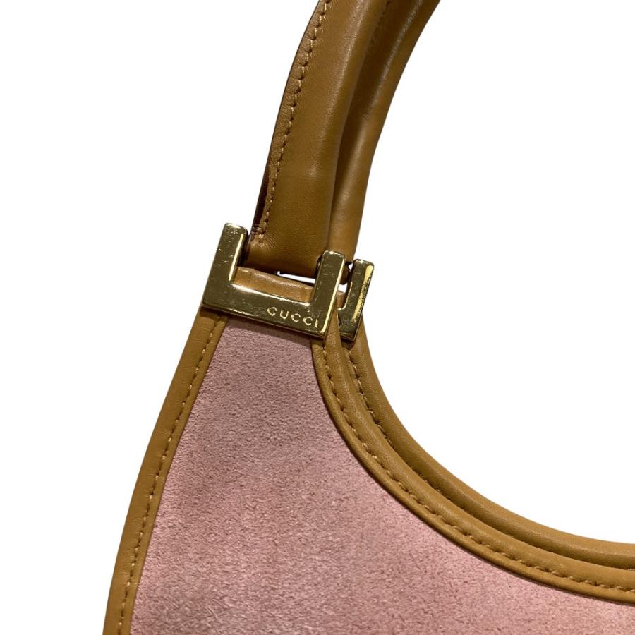 希少 GUCCI グッチ ヴィンテージ スエード ワンショルダーバッグ GUCCI（グッチ） 良品 スエード ワンショルダーバッグ 002 1068 ピンク