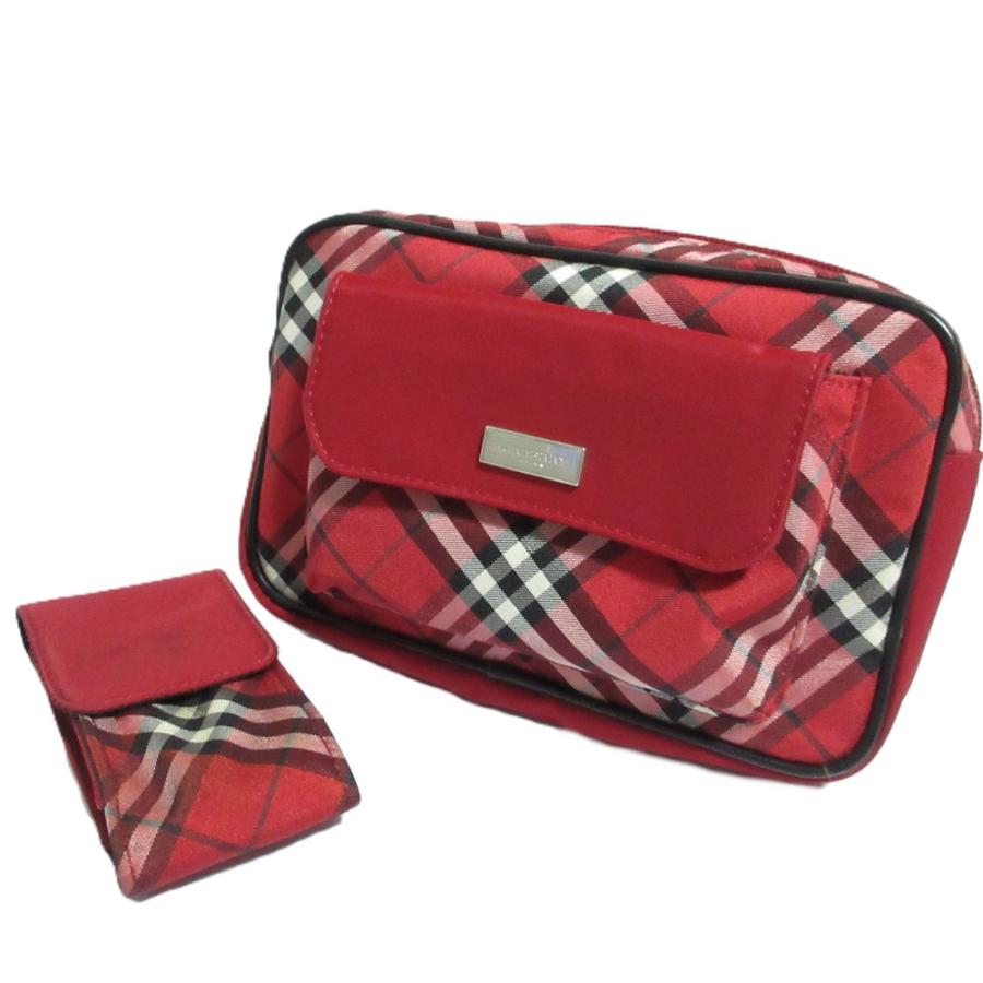 美品　バーバリー　ボディバッグ　ウエストポーチ　ナイロン　ノバチェック BURBERRY（バーバリー） ノバチェック ケース付き ウエストポーチ バッグ
