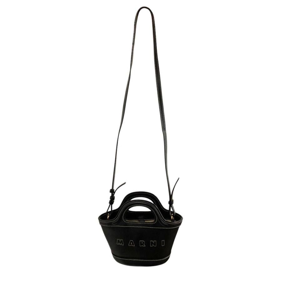 美品 MARNI マルニ TROPICALIA MICRO BAG ミニ 2WAY ショルダーバッグ ブラック レディース 古着 中古 USED MARNI（マルニ） 美品 TROPICALIA MICRO BAG ミニ 2WAY ショルダー
