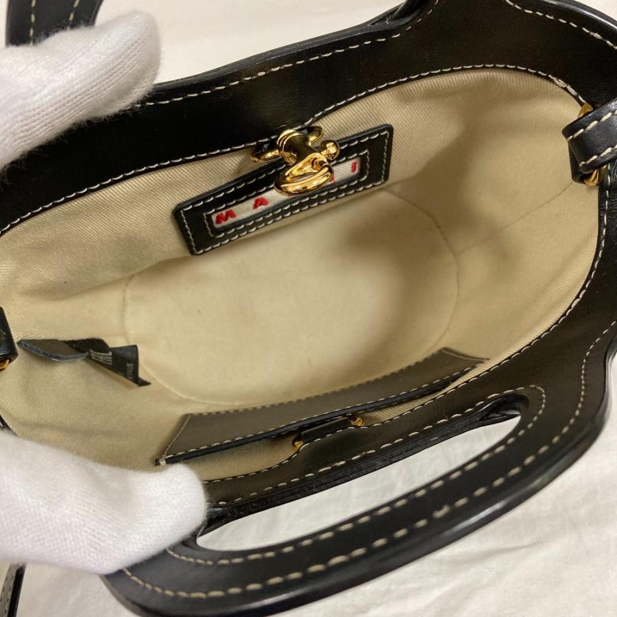 美品 MARNI マルニ TROPICALIA MICRO BAG ミニ 2WAY ショルダーバッグ ブラック レディース 古着 中古 USED MARNI（マルニ） 美品 TROPICALIA MICRO BAG ミニ 2WAY ショルダー