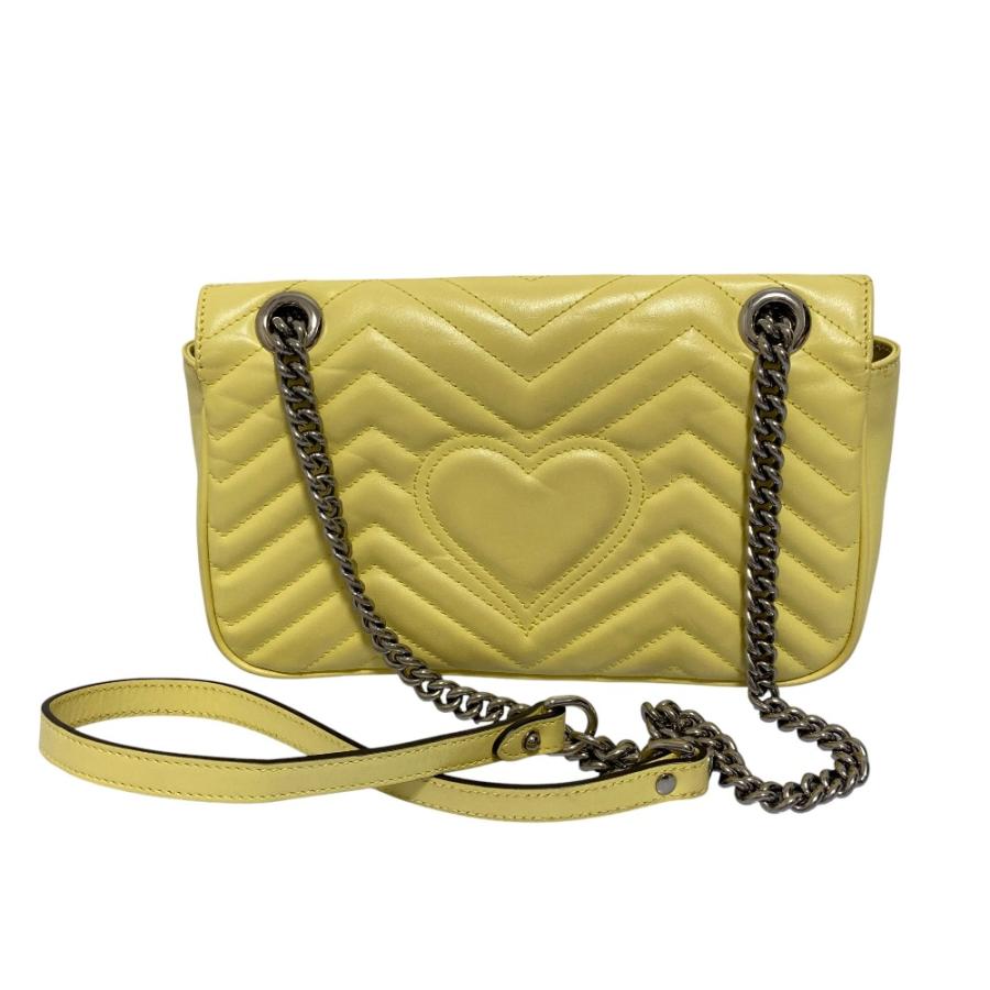 GUCCI（グッチ） 良品 GGマーモント キルティングレザー チェーン 