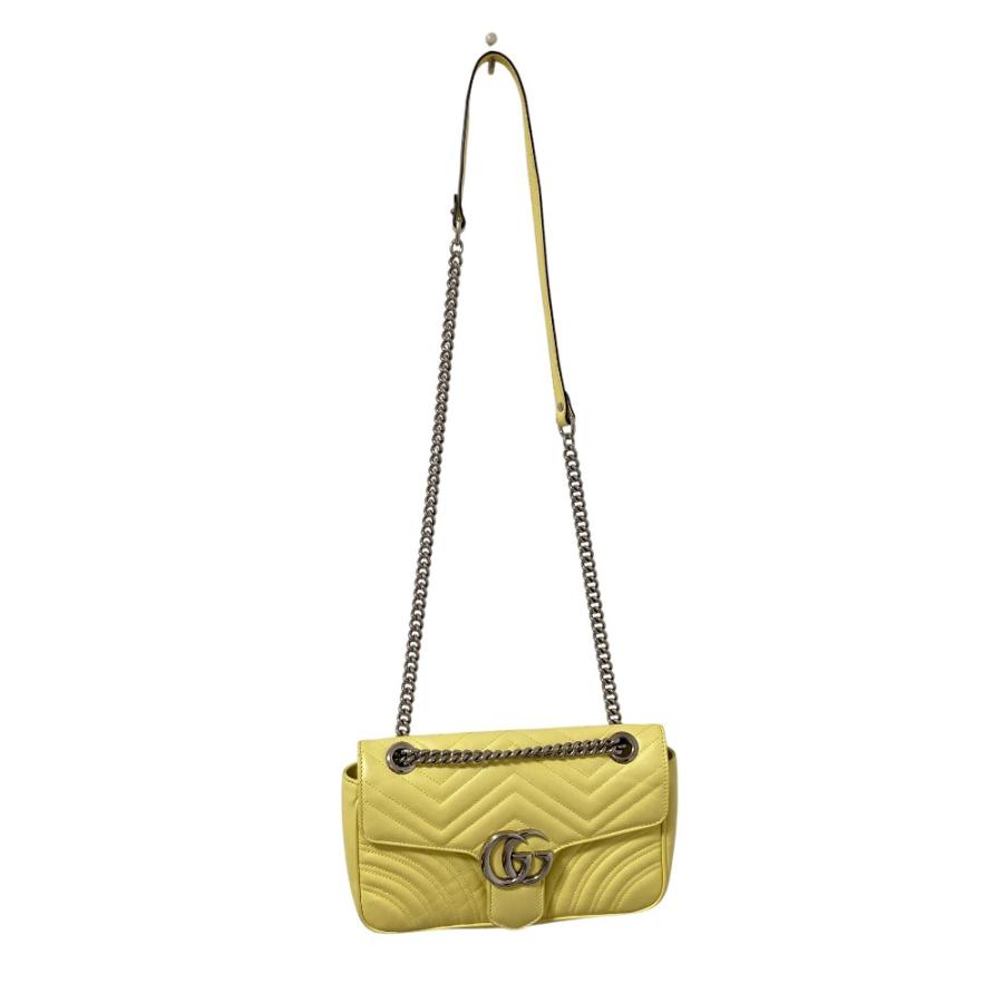 GUCCI（グッチ） 良品 GGマーモント キルティングレザー チェーン 