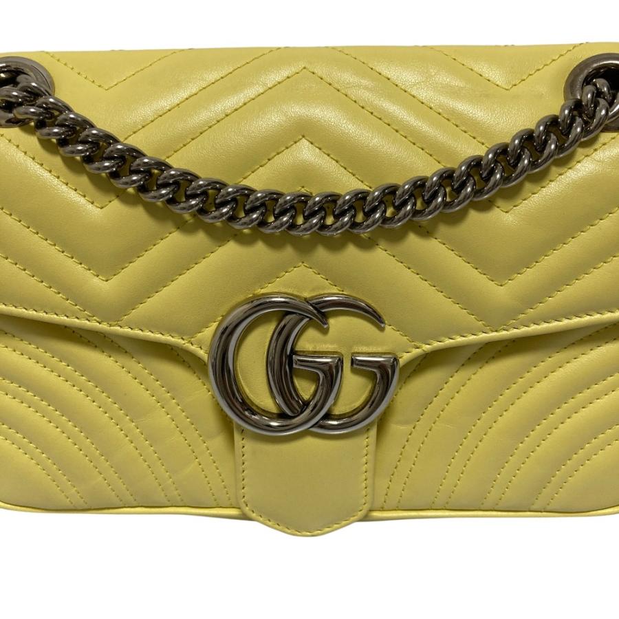 GUCCI（グッチ） 良品 GGマーモント キルティングレザー チェーン 