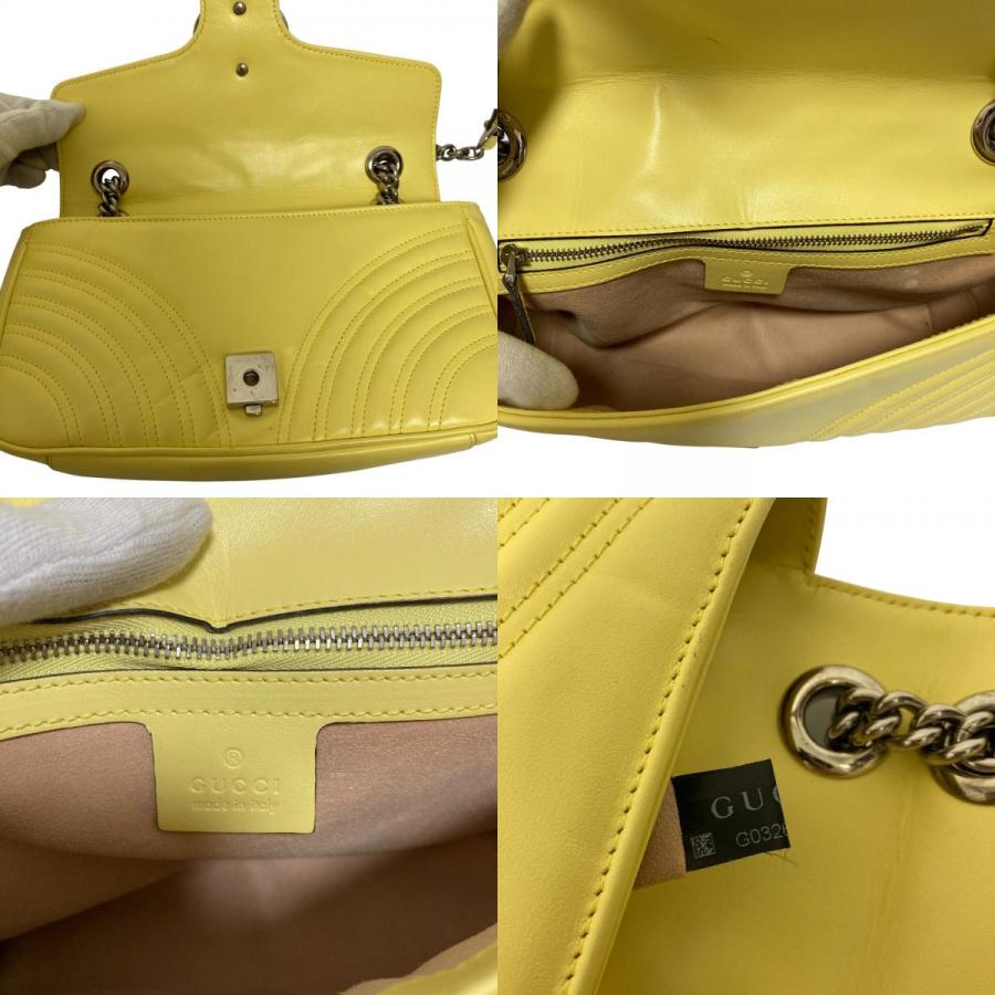 GUCCI（グッチ） 良品 GGマーモント キルティングレザー チェーン