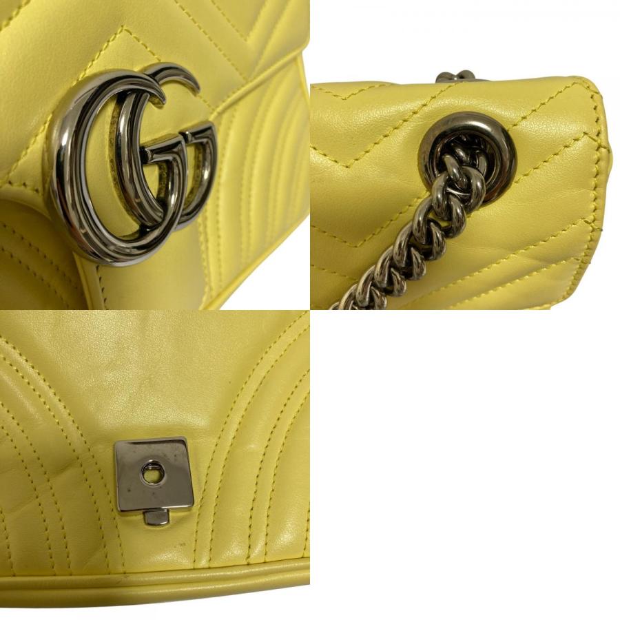 GUCCI（グッチ） 良品 GGマーモント キルティングレザー チェーン 