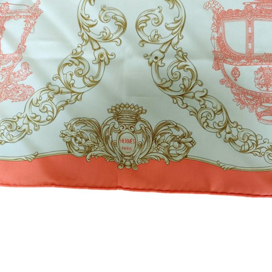 HERMES（エルメス） 新品同様 カレ70 CARROSSES D'OR 金の馬車 シルク