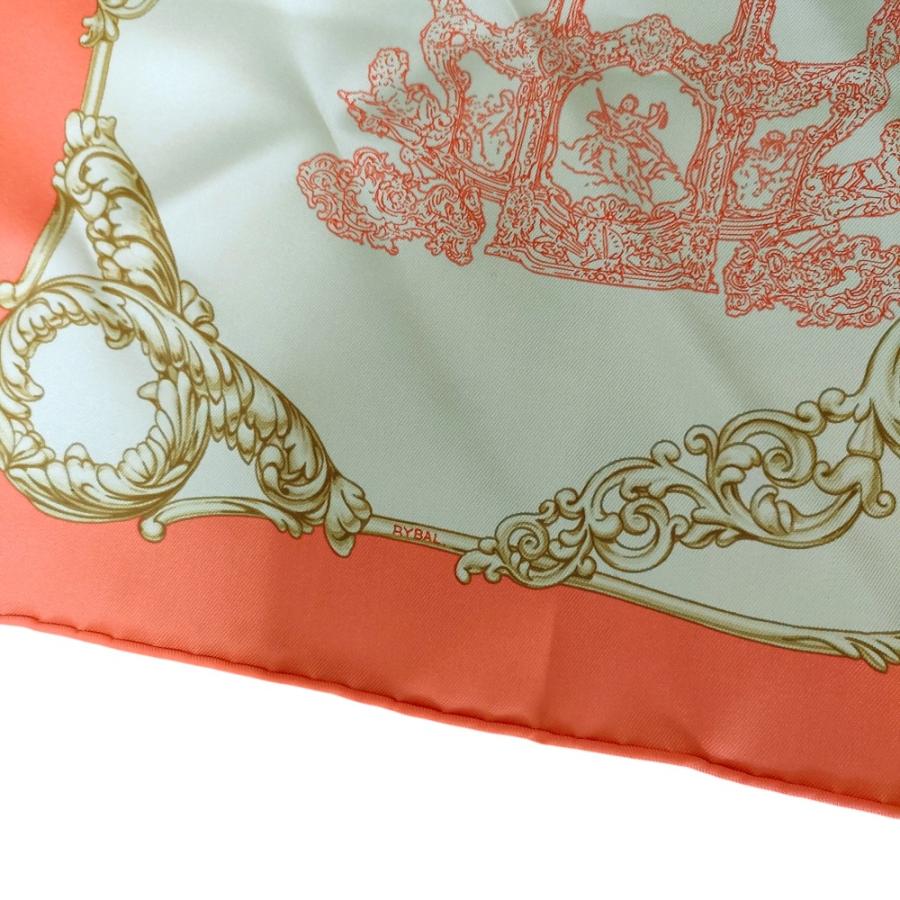 HERMES（エルメス） 新品同様 カレ70 CARROSSES D'OR 金の馬車 シルク
