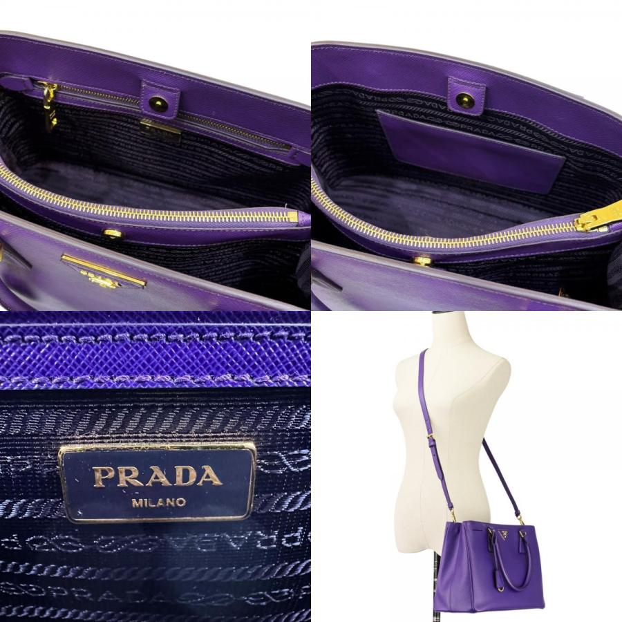 PRADA（プラダ） 美品 ガレリア サフィアーノレザー 2WAY ハンドバッグ 