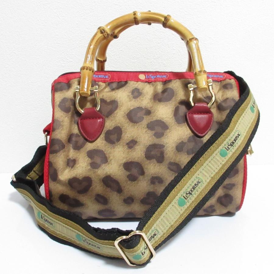 LeSportsac（レスポートサック） 美品 スモークハート レオパード 2WAY