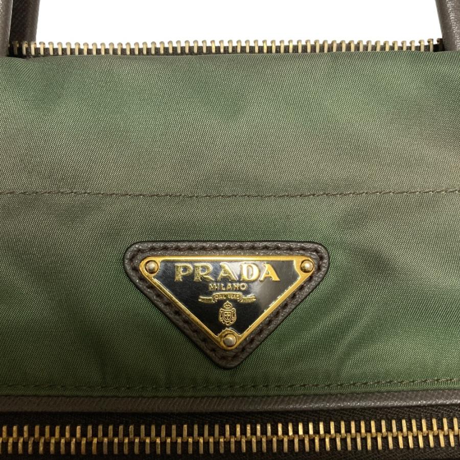 PRADA ハンドバッグ 2way カーキ ナイロン レザー PRADA（プラダ） ナイロンキャンバス 2WAYショルダーバッグ B1843