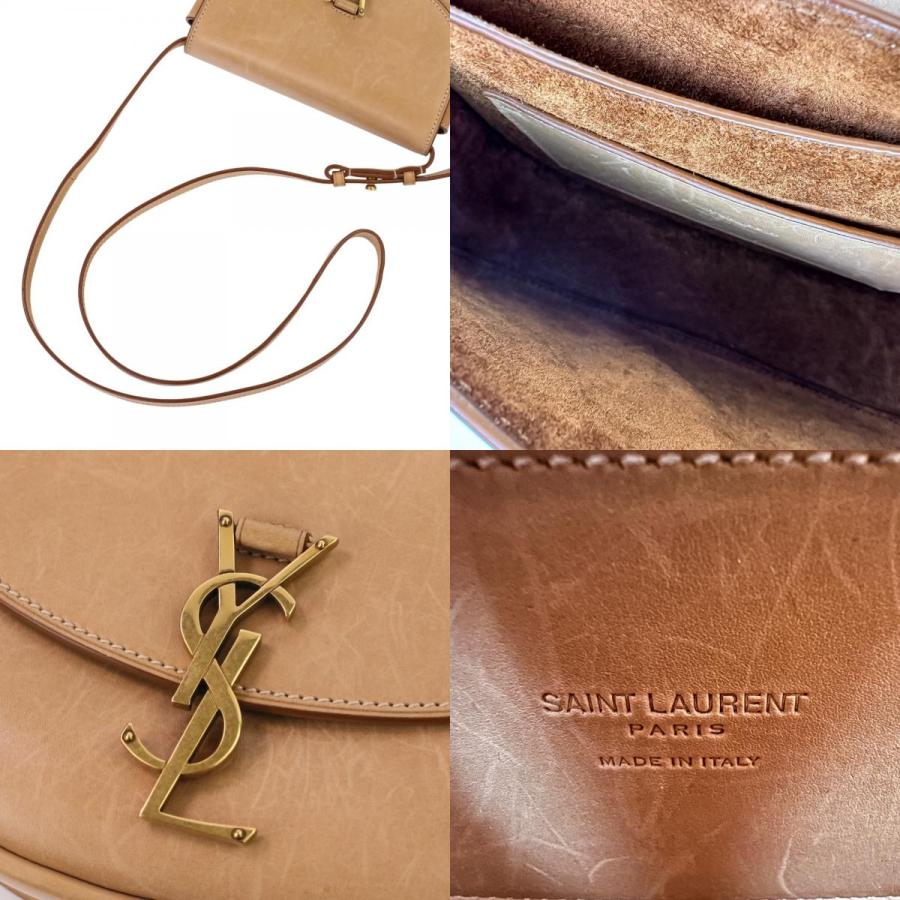 良品 Saint Laurent Paris サンローランパリ カイア スモール ショルダーバッグ ベージュ レディース 古着 中古
