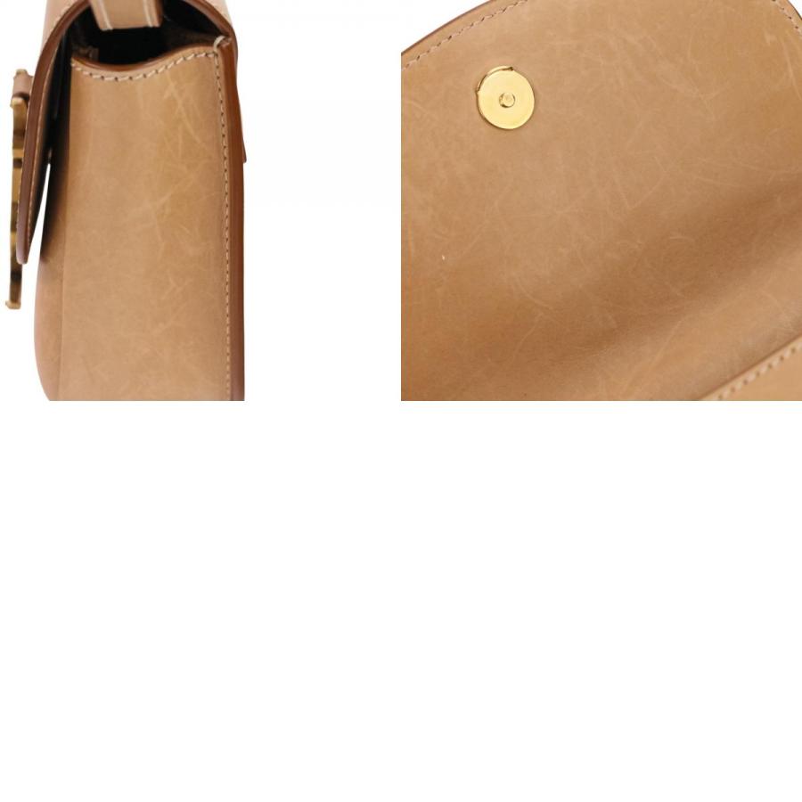 良品 Saint Laurent Paris サンローランパリ カイア スモール ショルダーバッグ ベージュ レディース 古着 中古