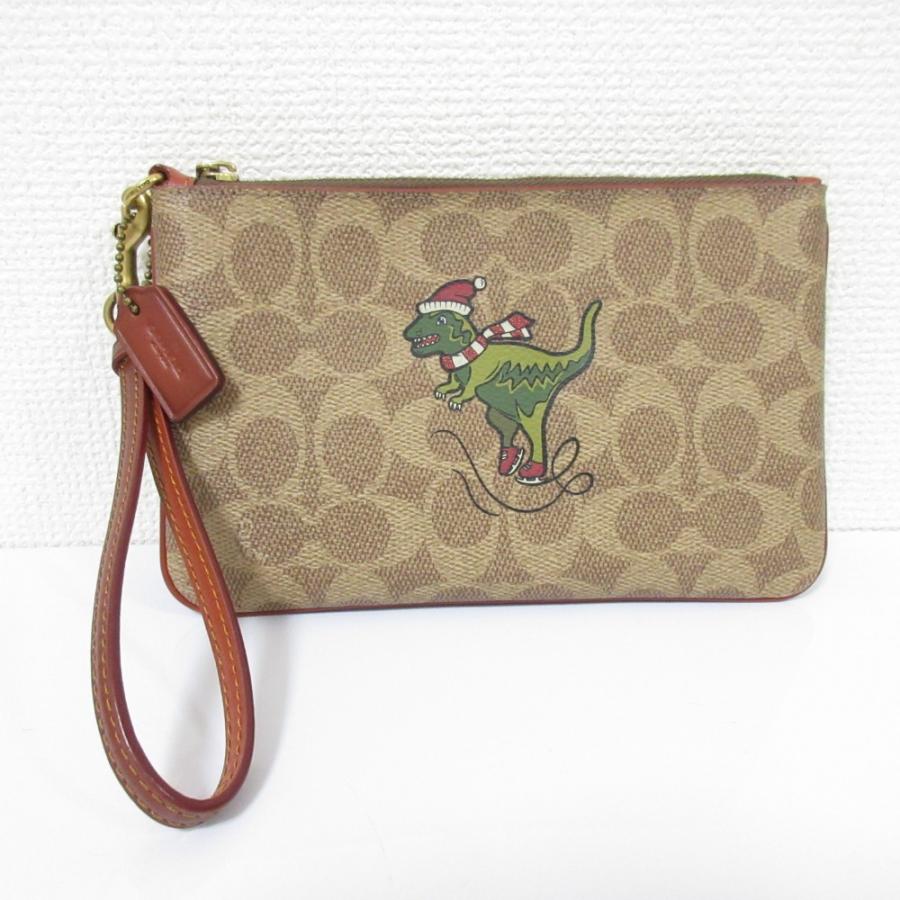 COACH（コーチ） 良品 シグネチャー コーテッド キャンバス スキー 