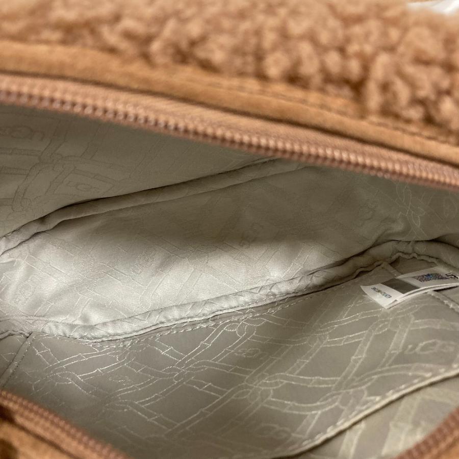 新品同様 UGG アグ W JANEY II SHERPA クロスボディ フェイクムートン ショルダーバッグ 1131450 ベージュ ブラウン レディース 古着 中古 USED UGG（アグ） 新品同様 W JANEY II SHERPA クロスボディ フェイク