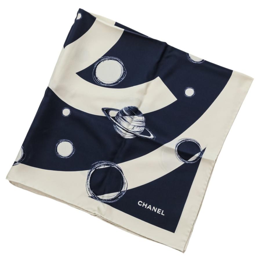 CHANEL（シャネル） 美品 17K ココマーク プラネット シルク スカーフ