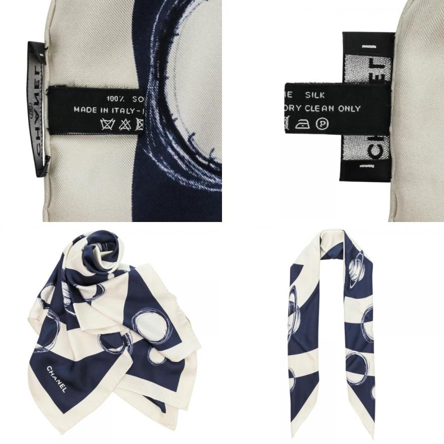 CHANEL（シャネル） 美品 17K ココマーク プラネット シルク スカーフ