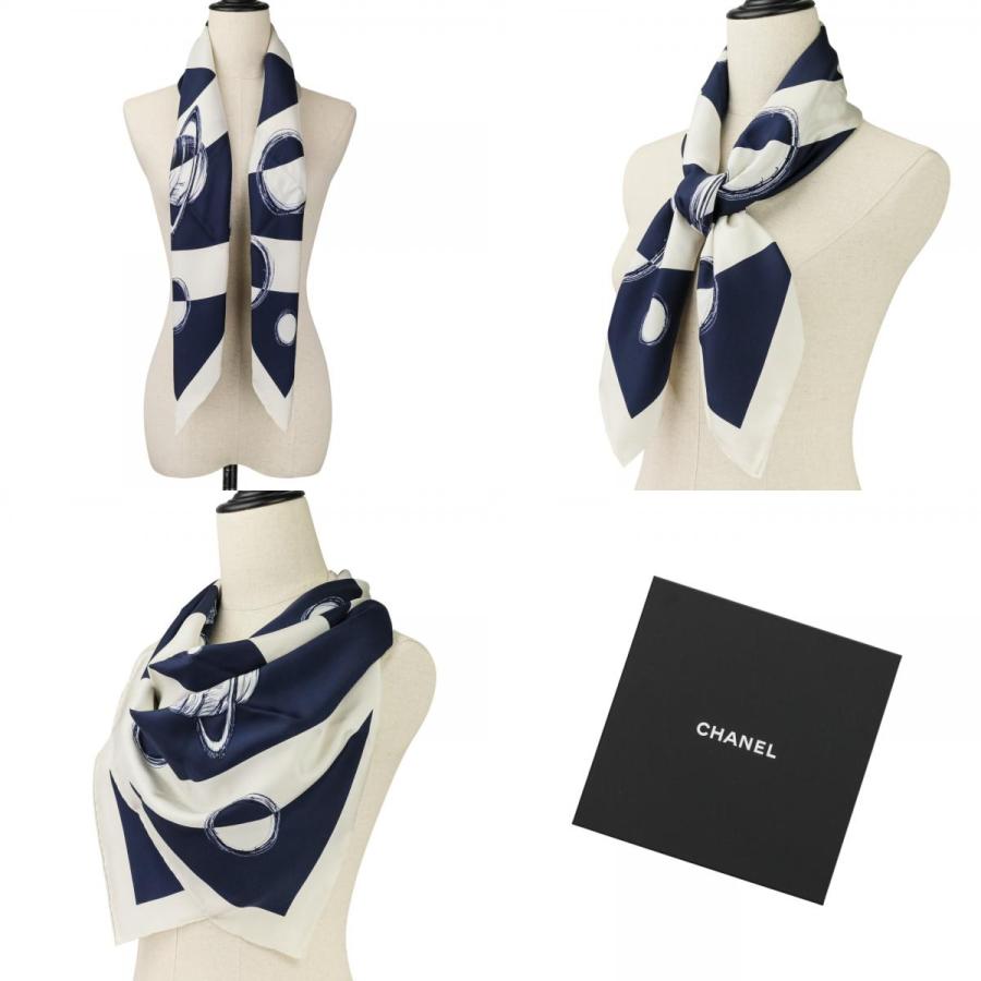 CHANEL（シャネル） 美品 17K ココマーク プラネット シルク スカーフ