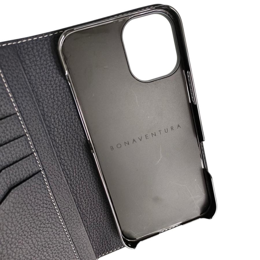 【超美品】BONAVENTURA 手帳型ケース iPhone15Pro MAX用 BONAVENTURA（ボナベンチュラ） 美品 レザー ダイアリーケース 手帳型