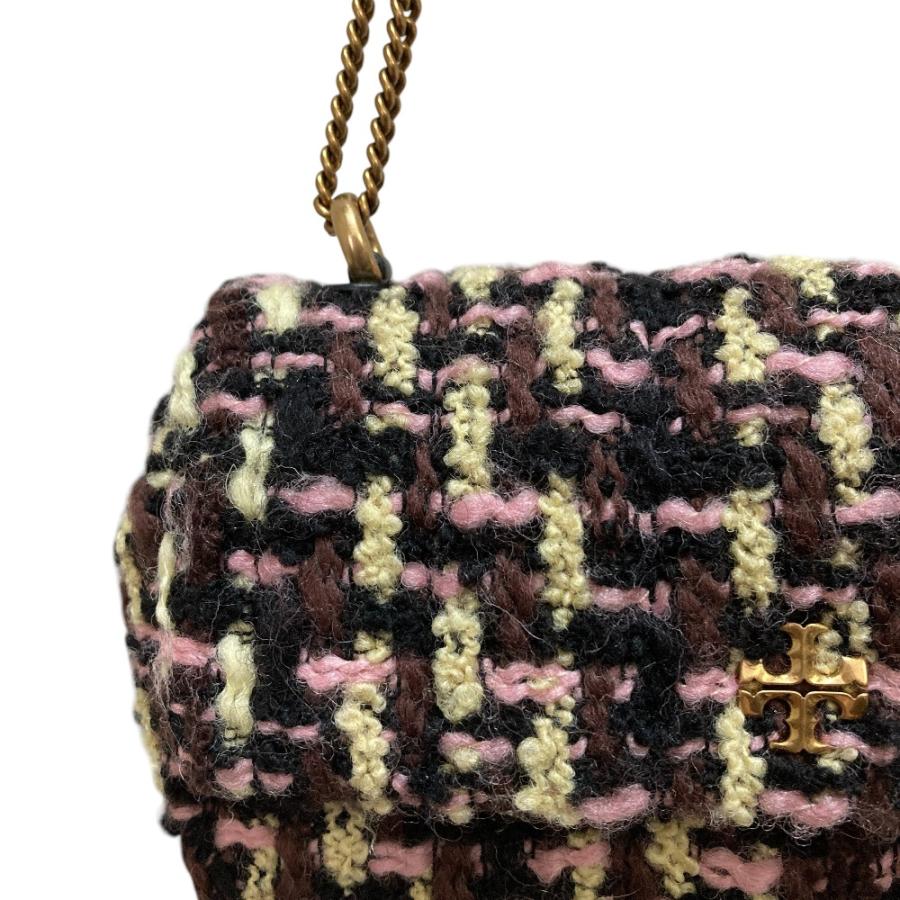 TORY BURCH（トリーバーチ） 新品同様 キラ ツイード ミニ フラップ 