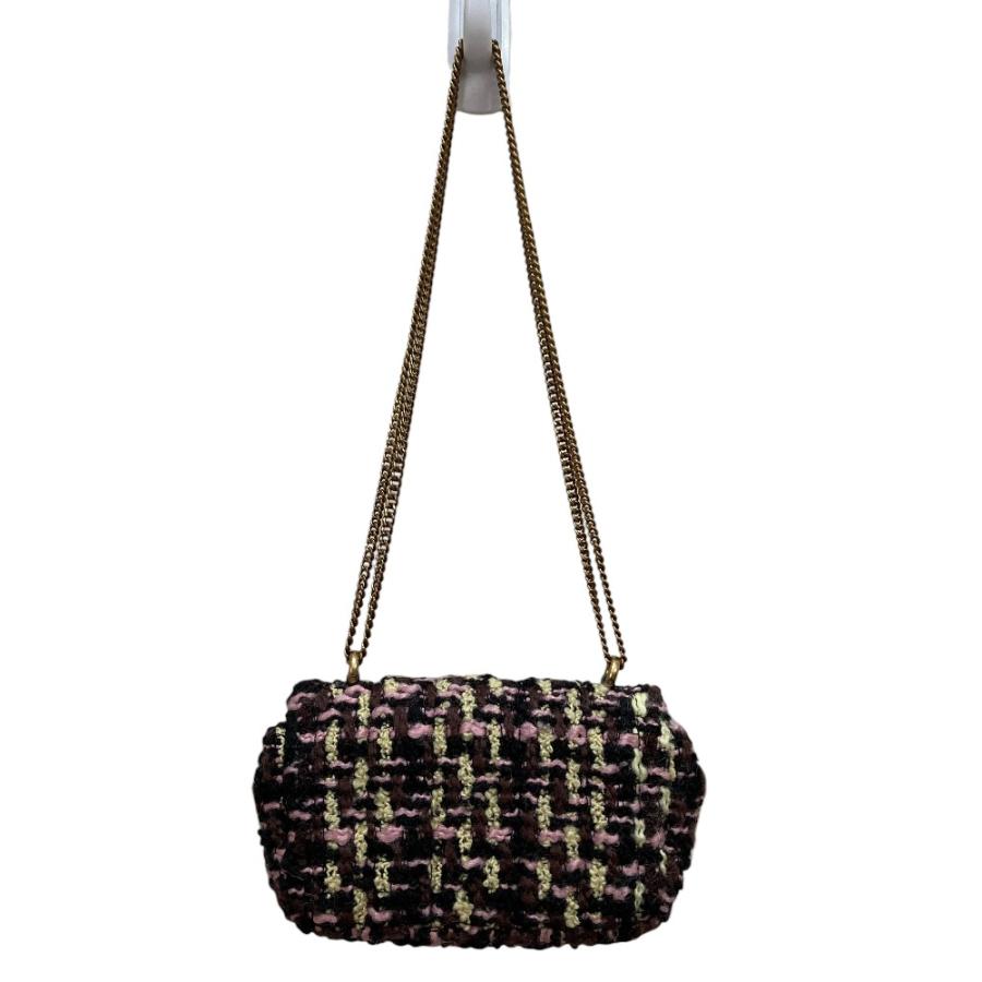 TORY BURCH（トリーバーチ） 新品同様 キラ ツイード ミニ フラップ 