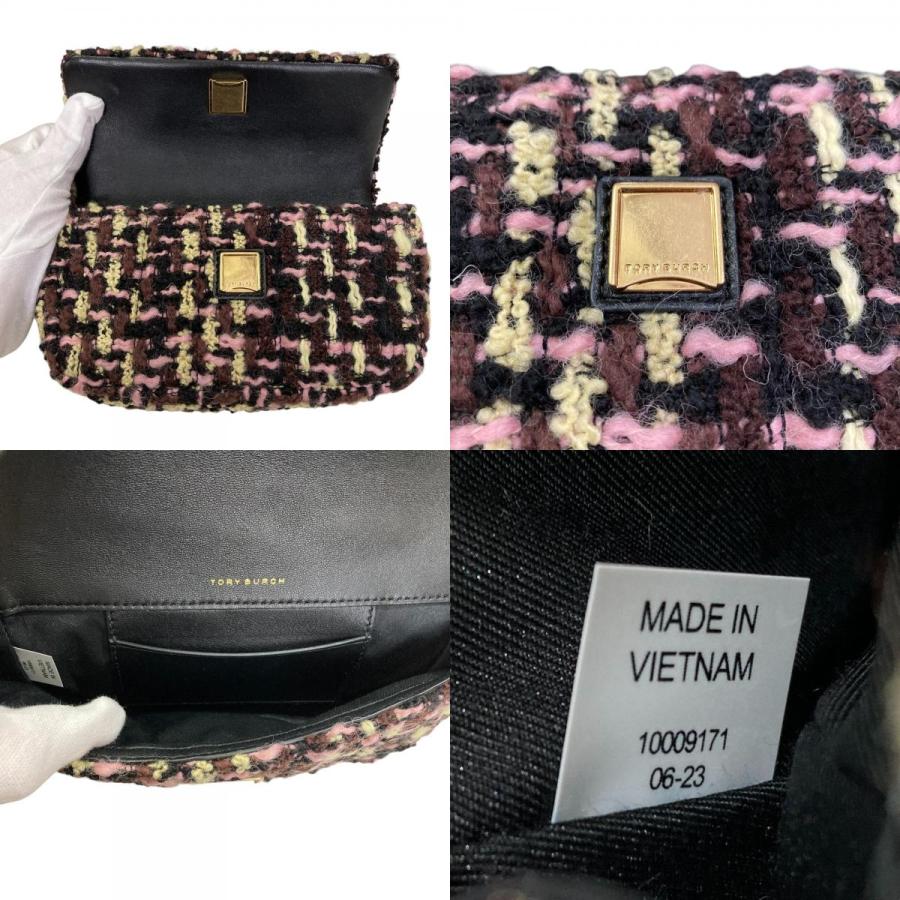 TORY BURCH（トリーバーチ） 新品同様 キラ ツイード ミニ フラップ