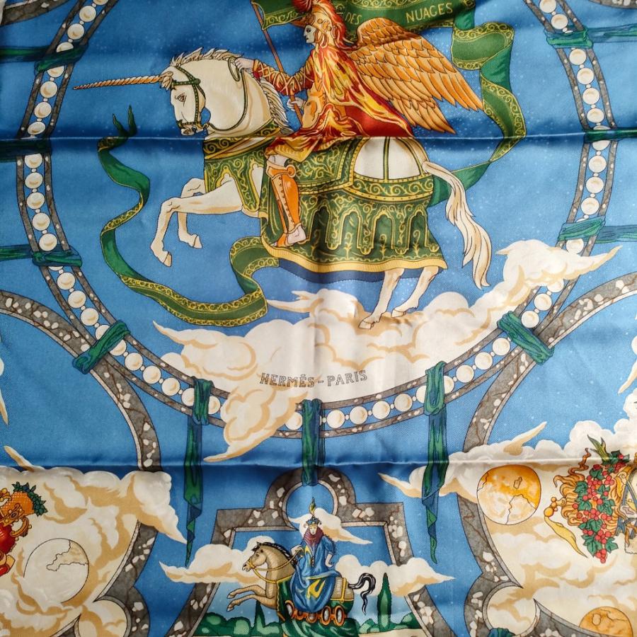 HERMES（エルメス） 良品 カレ90 CAVALIERS DES NUAGES 雲の騎士 大判