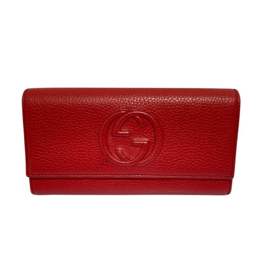 GUCCI（グッチ） 良品 ソーホー レザーロングウォレット 長財布 598206