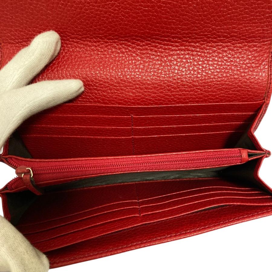 GUCCI（グッチ） 良品 ソーホー レザーロングウォレット 長財布 598206