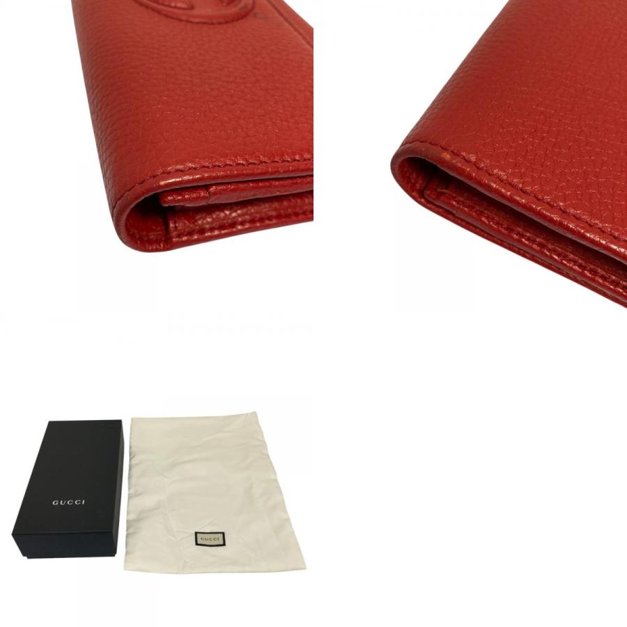 GUCCI（グッチ） 良品 ソーホー レザーロングウォレット 長財布 598206