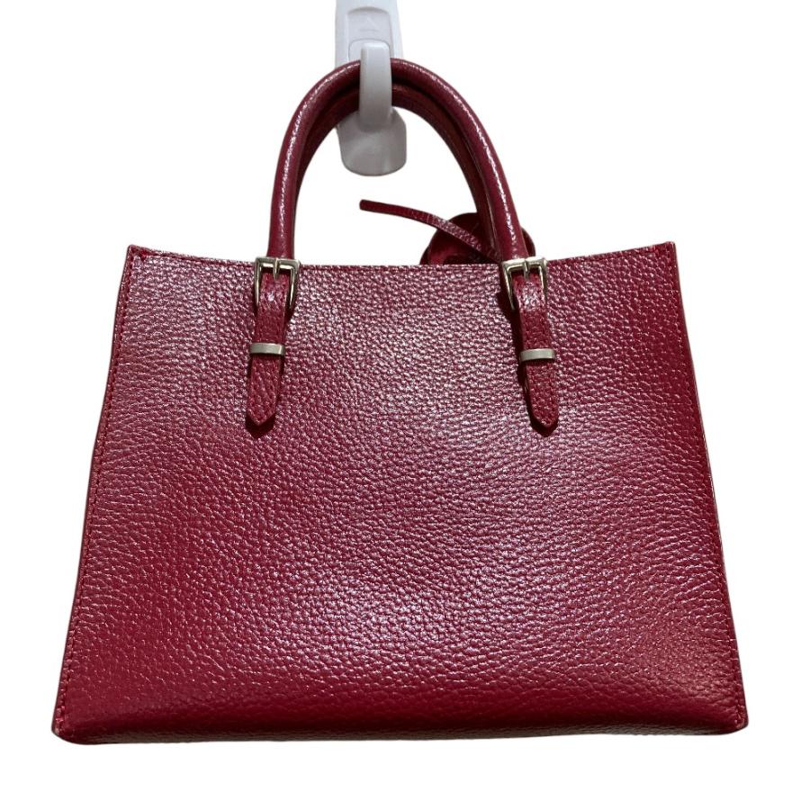 Rene（ルネ） 美品 MIRA カメリア レザー 2WAY ハンドバッグ レッド 