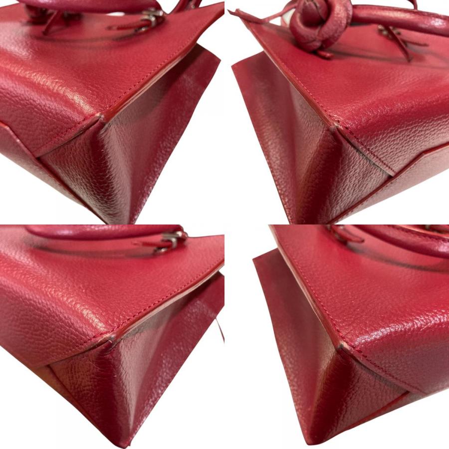 Rene（ルネ） 美品 MIRA カメリア レザー 2WAY ハンドバッグ レッド 