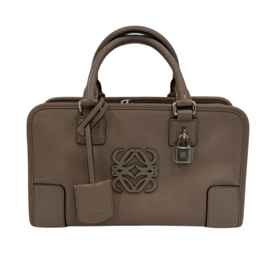 LOEWE　ロエベ　AMAZONA　アマソナ　バッグ　ハンドバッグ　グレージュ LOEWE（ロエベ） 良品 アマソナ 28 アナグラム ハンドバッグ