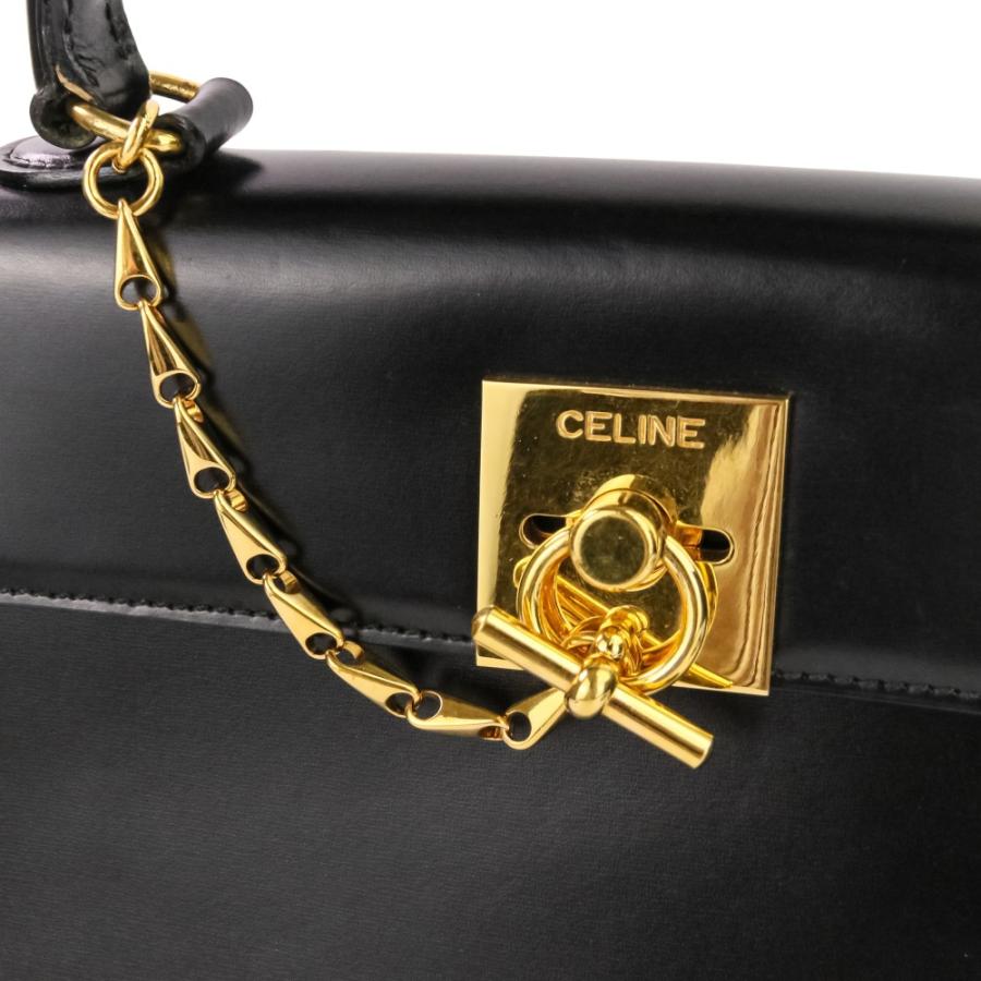 CELINE（セリーヌ） 良品 レザー チェーンロック ハンドバッグ 2way