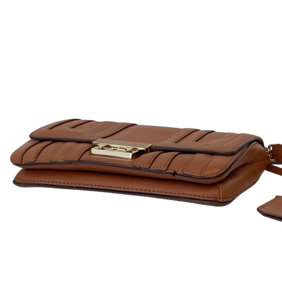 美品 ANYA HINDMARCH アニヤハインドマーチ BITS＆BOBS レザー ショルダーバッグ ブラウン レディース 古着 中古 USED ANYA HINDMARCH（アニヤ・ハインドマーチ） 美品 BITS＆BOBS レザー