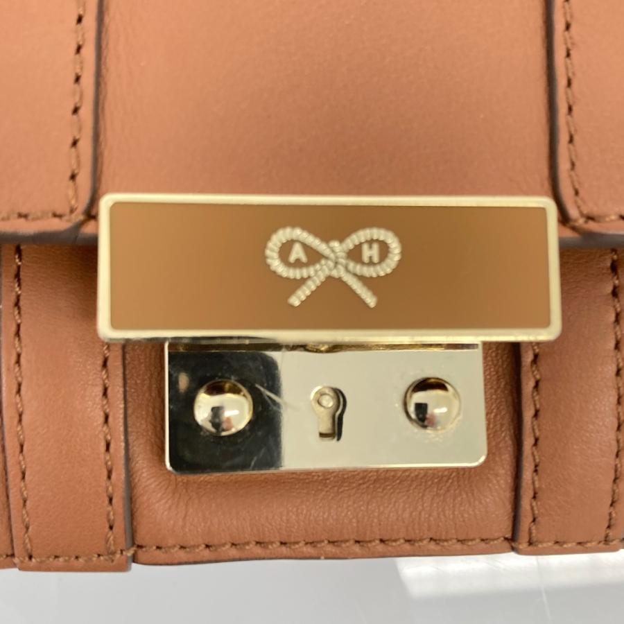 美品 ANYA HINDMARCH アニヤハインドマーチ BITS＆BOBS レザー ショルダーバッグ ブラウン レディース 古着 中古 USED ANYA HINDMARCH（アニヤ・ハインドマーチ） 美品 BITS＆BOBS レザー