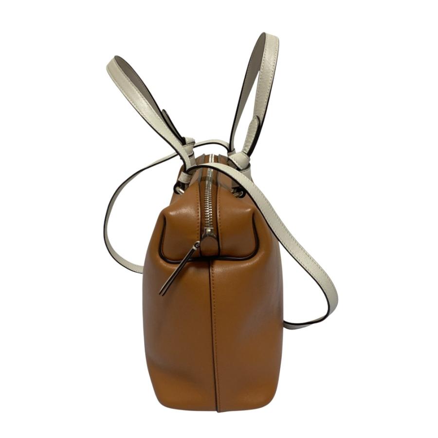 良品 CELINE セリーヌ 2WAY スモール ソフト キューブ ショルダーバッグ ハンドバッグ ブラウン レディース 古着 中古