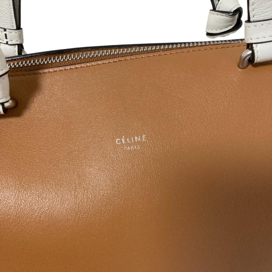良品 CELINE セリーヌ 2WAY スモール ソフト キューブ ショルダーバッグ ハンドバッグ ブラウン レディース 古着 中古